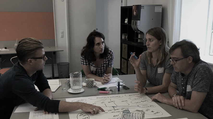 Participants from “Plastic Free-Sea” discuss ways of communication in the project.