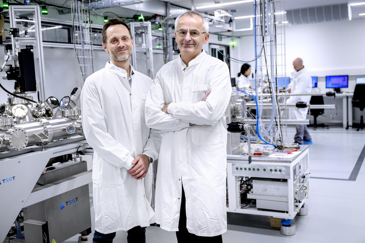 Head of CAPeX professor Tejs Vegge (TV) and co-lead professor Frede Blaabjerg. Photographer Bax Lindhardt. Please credit DTU for use: Download more press photos.