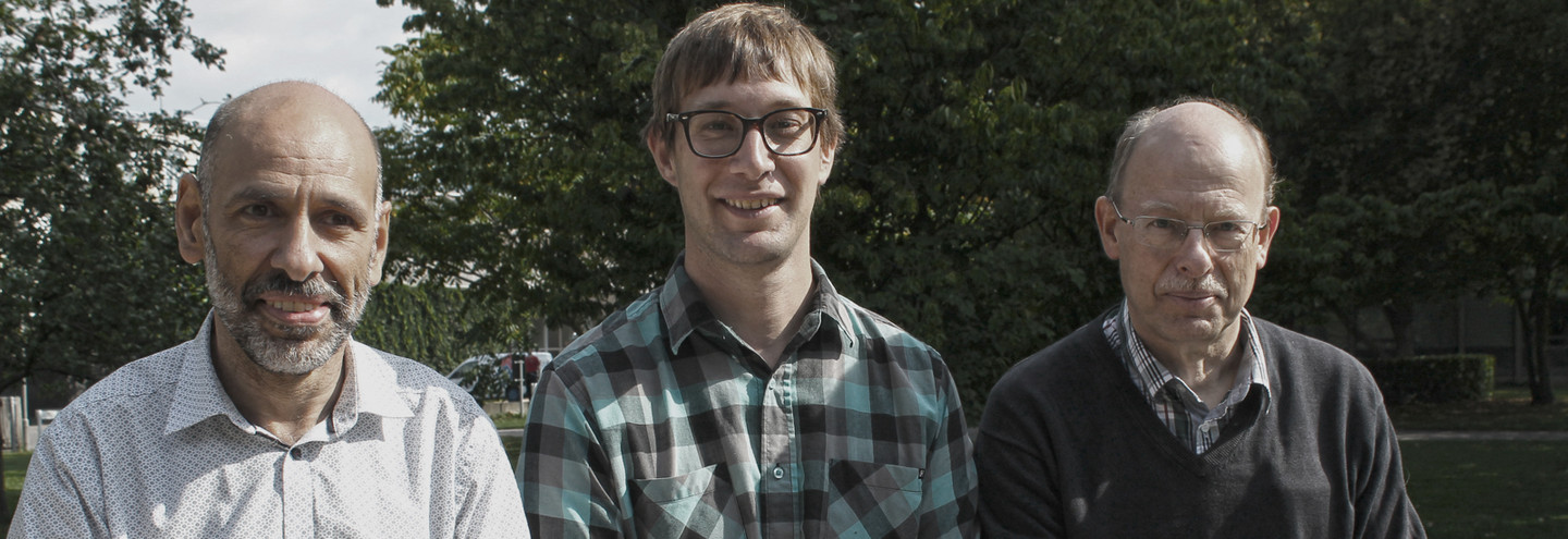 Professor Jan Philip Solovej, Professor Matthias Christandl and Professor Bergfinnur Durhuus (left to right) head the centre.